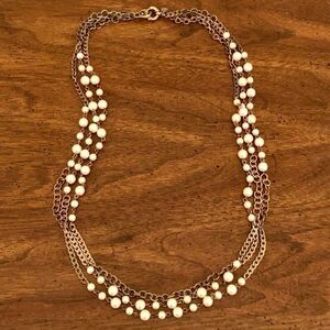 J.Crew | Faux Pearl Layer Necklace | 30” Length